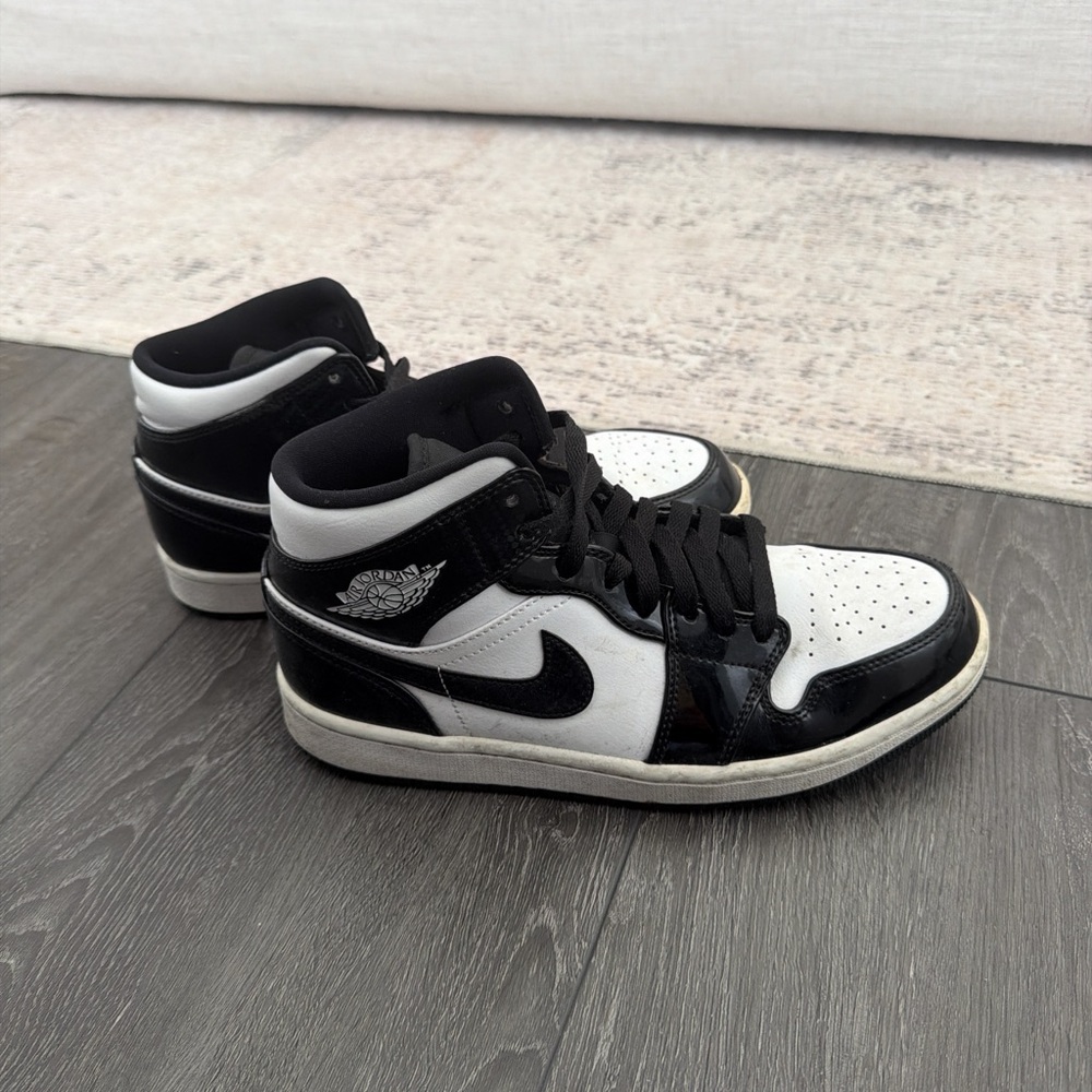 Nike Black and White Mid-Top Sneakers